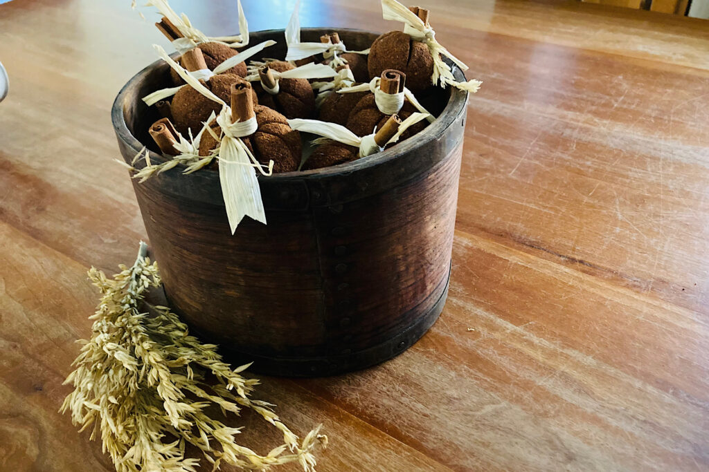 Bucket of Cinnamon Spice Baked Ornaments