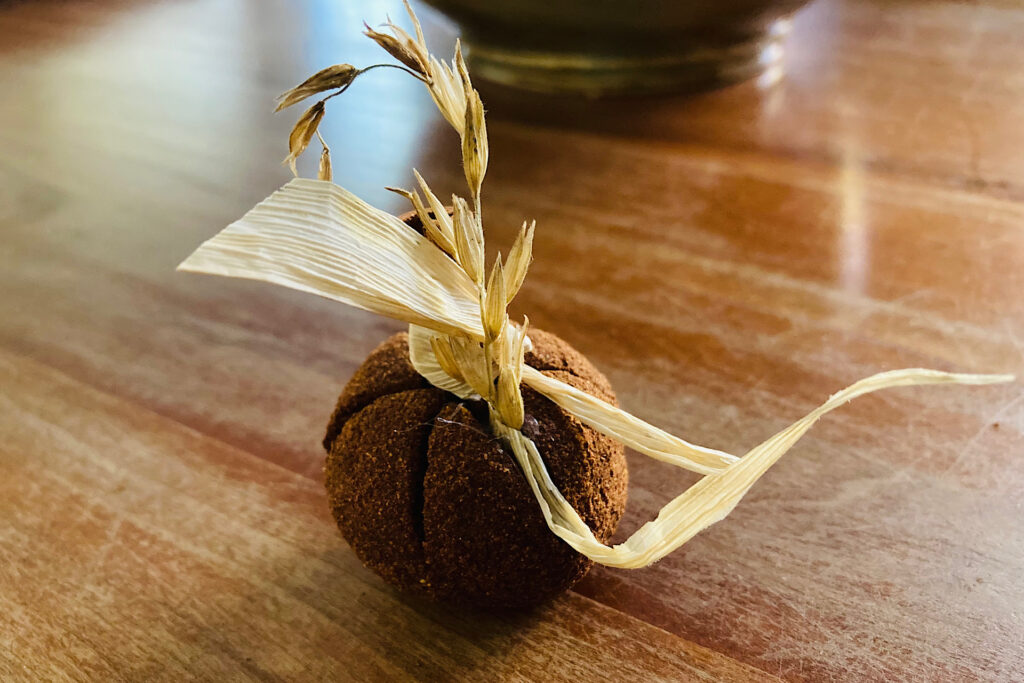 Cinnamon Spice Baked Ornament in Pumpkin Shape