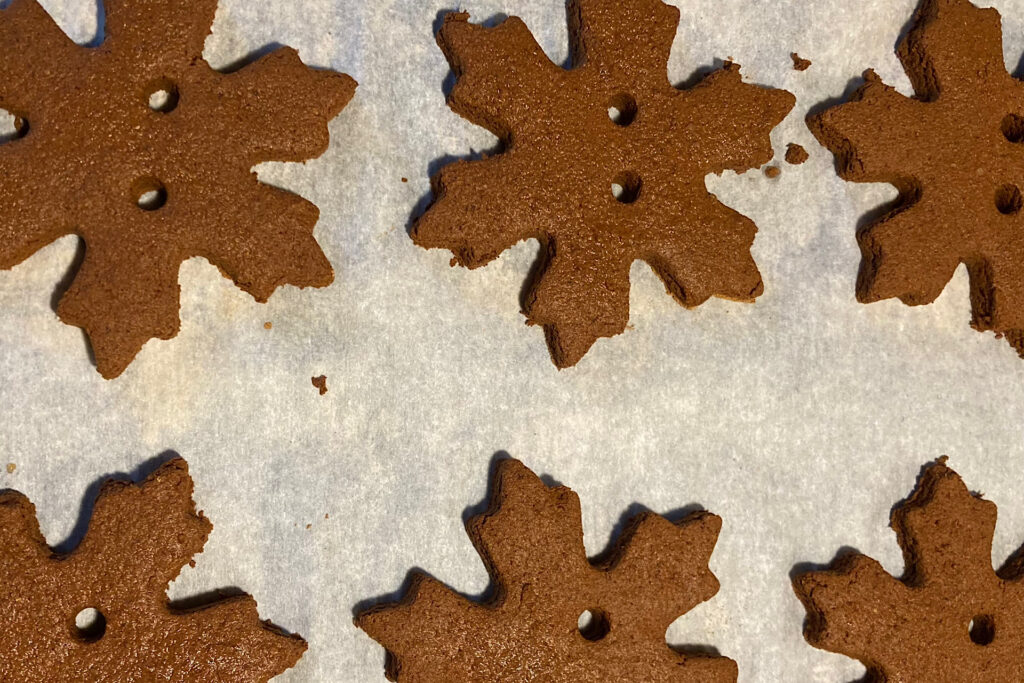 Snowflake ornaments unbaked