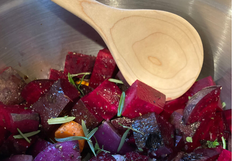 Seasoning Balsamic Glazed Root Vegetables