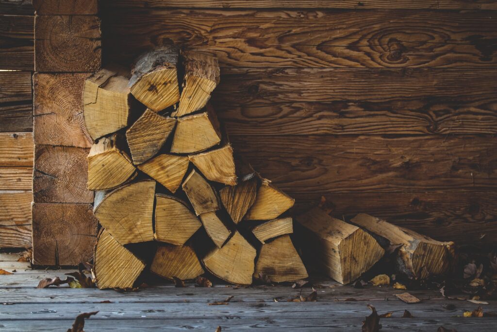 Stacked firewood Fall Comforting Indulgences