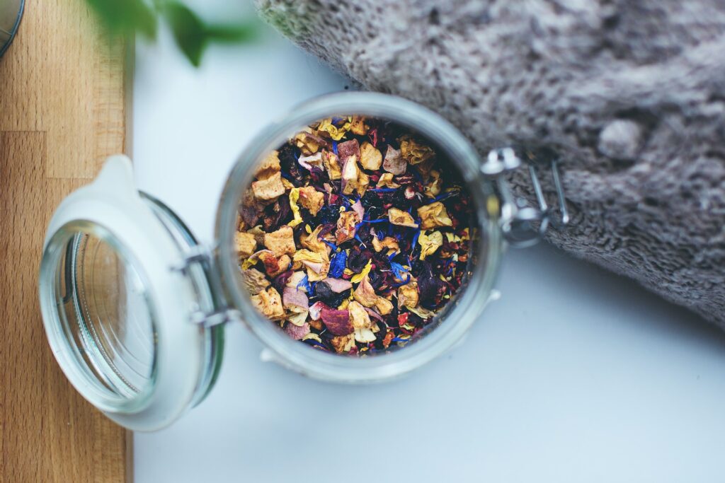 Potpourri with ground dried orange