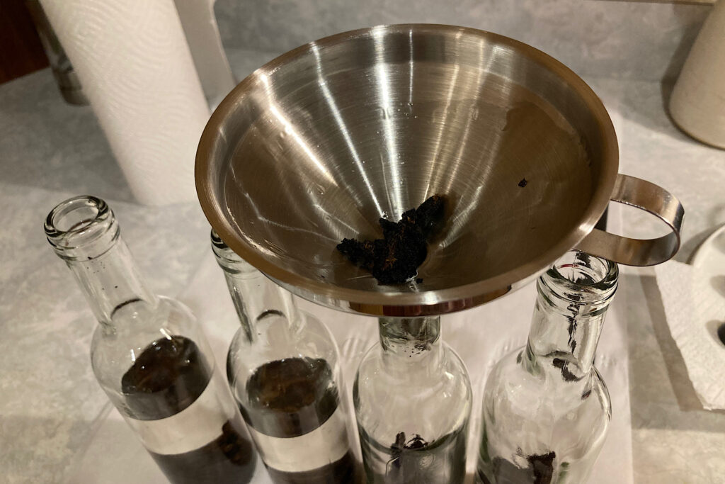 Funnel and bottles for DIY Vanilla Infusion/Extraction