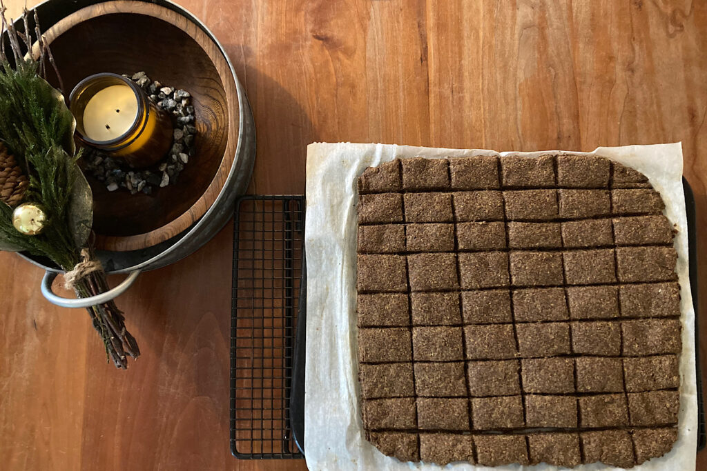 Baked horse treats on cooling rack