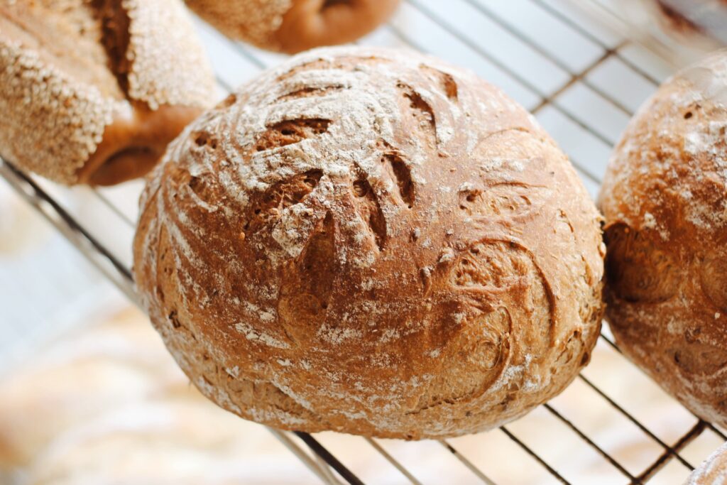 Baked sourdough bread