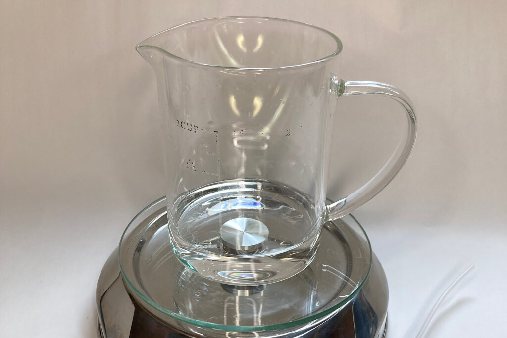 Glass Measuring Cup Distilled Water