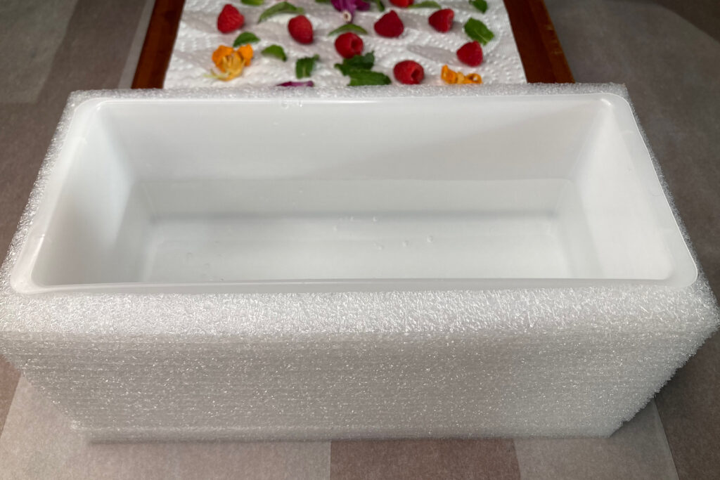 Filled Water Tray for Clear Decorative Floral Ice Cubes