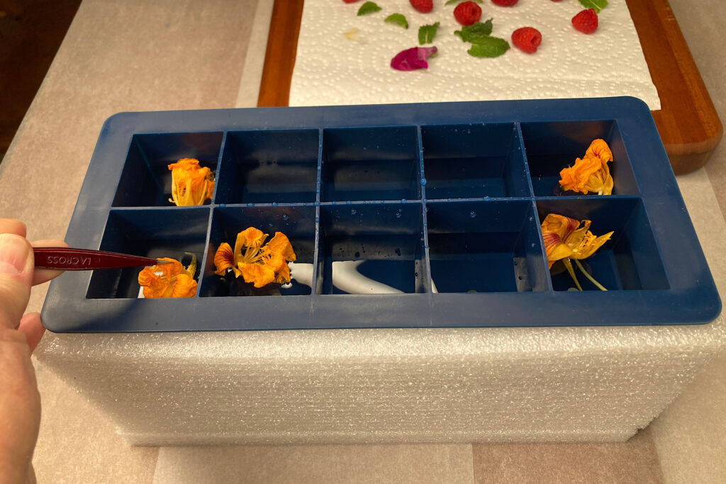 Clear Decorative Floral Ice Cubes Filler