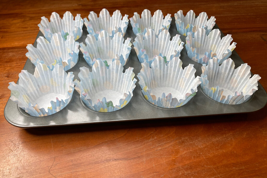 Paper Muffin Cups in Muffin Pan