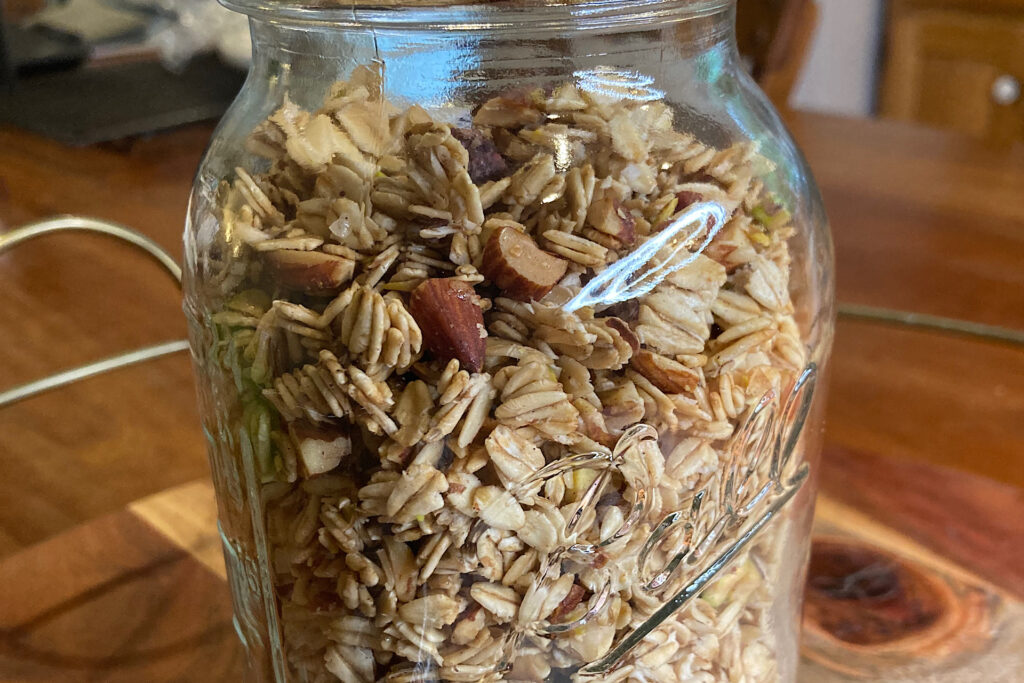Homemade Granola in Mason Jar