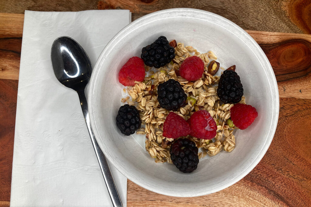 Homemade Granola with Summer Berries