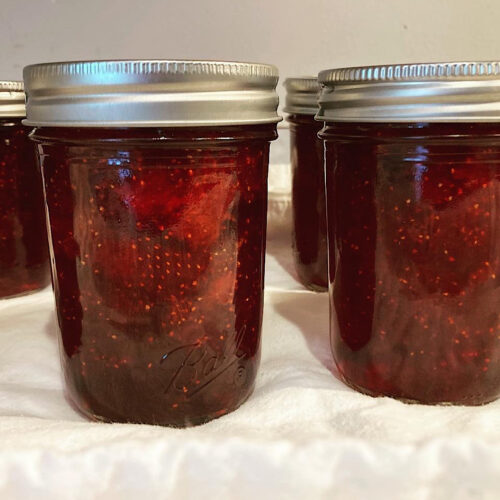 Beginner Strawberry Jam in Canner Jars