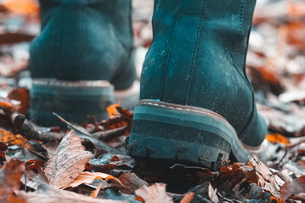 Boots in Autumn Leaves