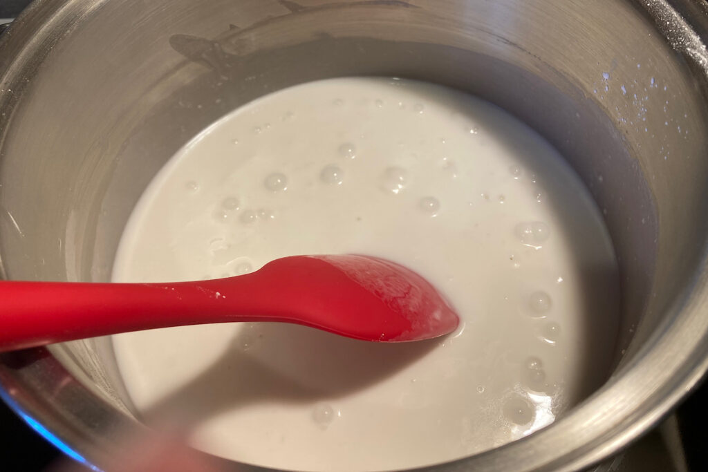 Snowy Canvas Ornament Dough Coming to a Boil