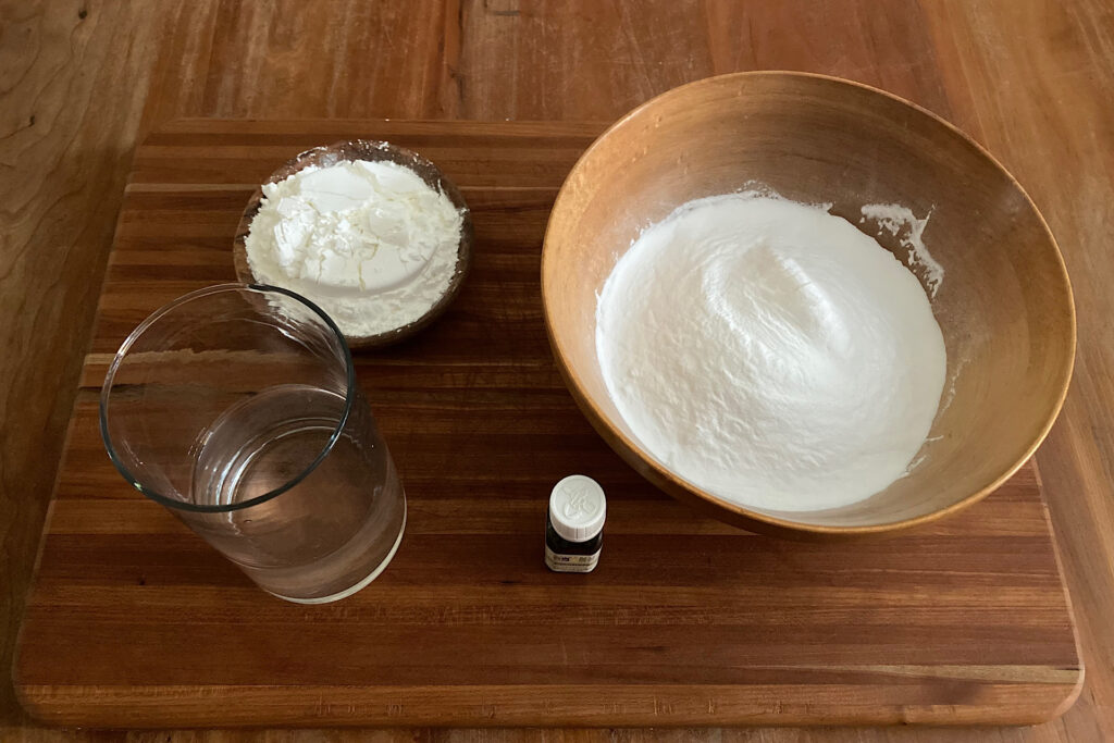 Baking Soda Cornstarch Ornament Ingredients