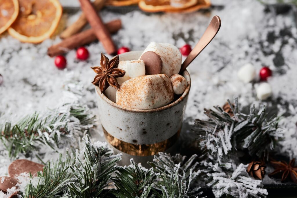 Holiday Mug with Star Anise Garnish