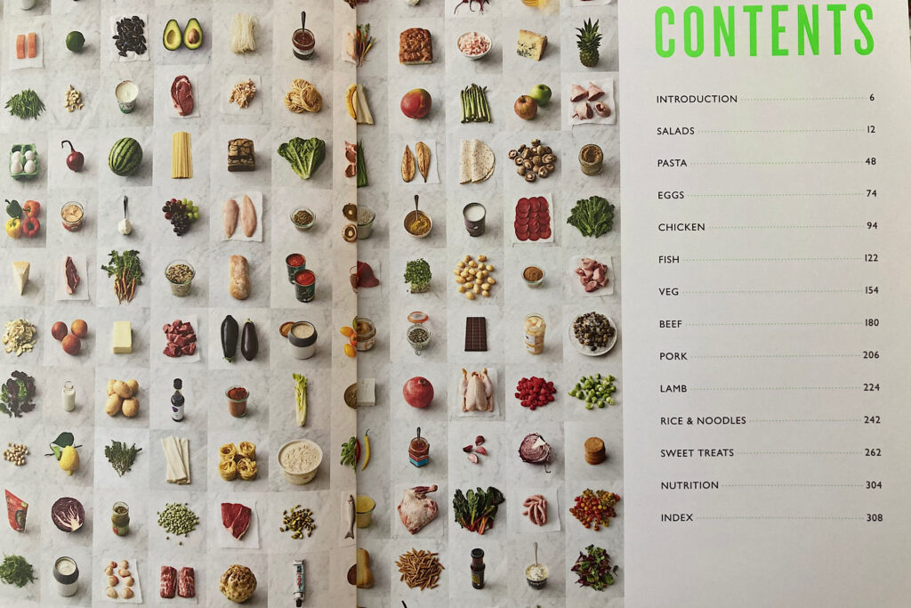 Jamie Oliver 5-Ingredient Cookbook Content Page