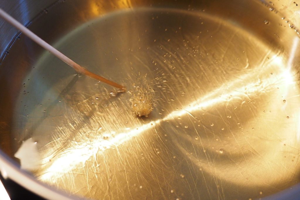 cooking oil in pan