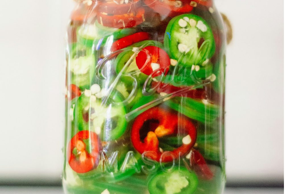 jar of pickled jalapenos