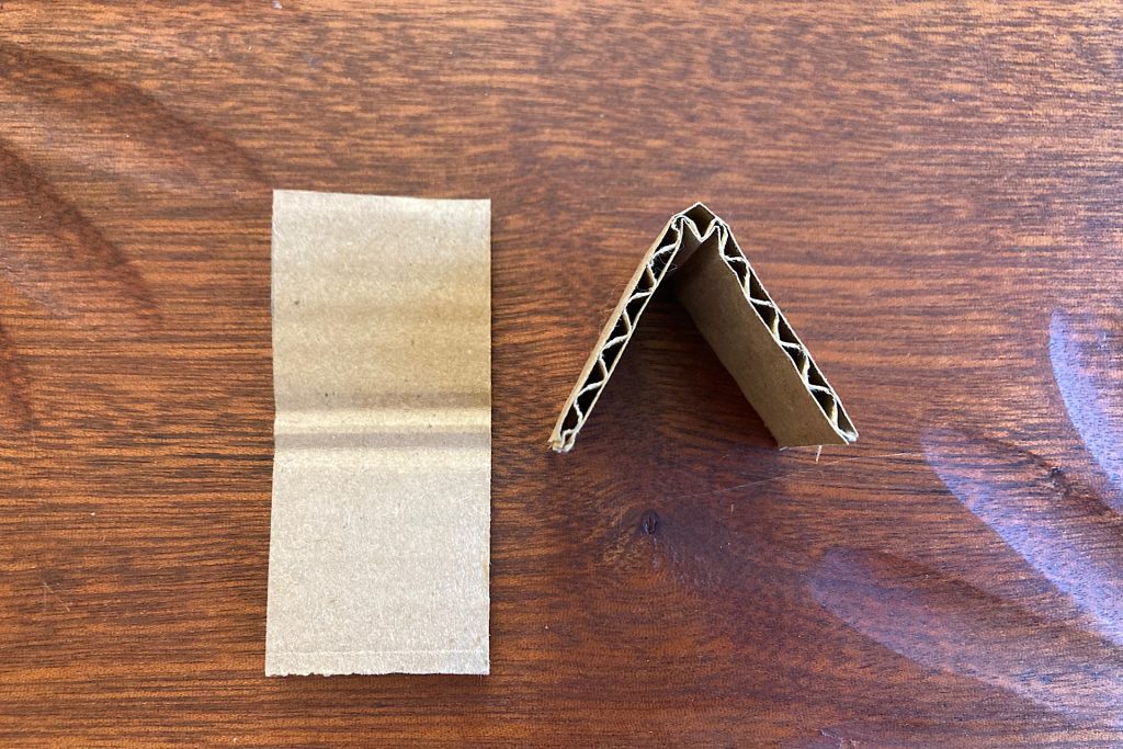 folded cardboard rectangle