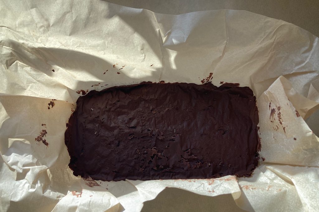 frozen chocolate batter brick