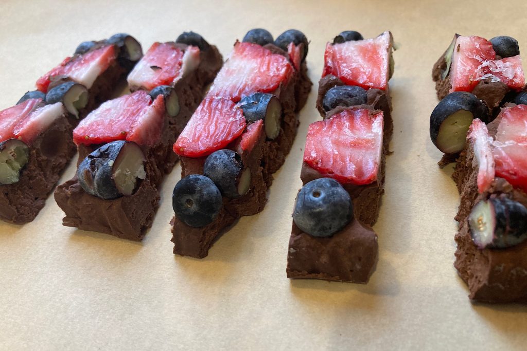 frozen chocolate fruit bars