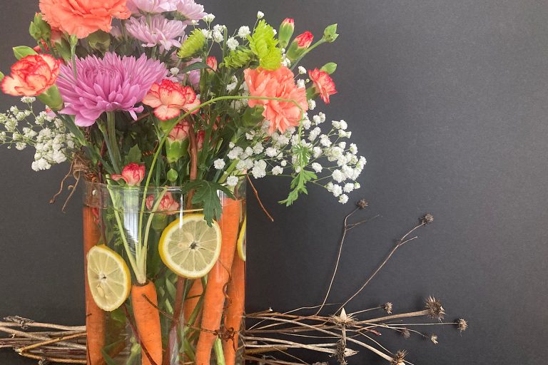 early spring flower arrangement