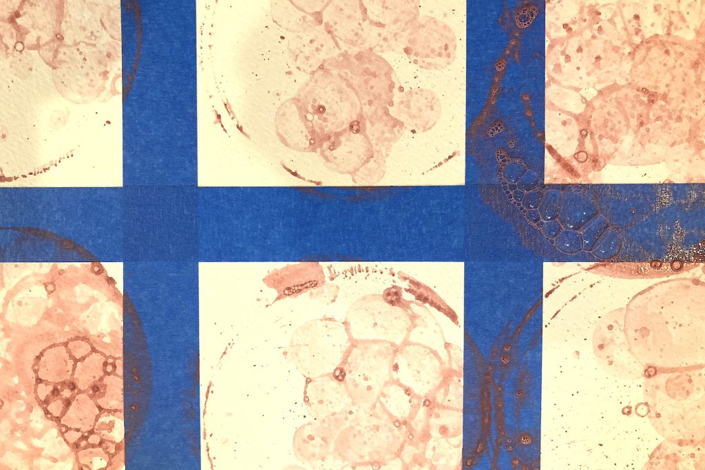 bubble print art on paper graph